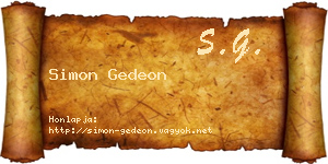 Simon Gedeon névjegykártya