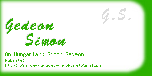 gedeon simon business card